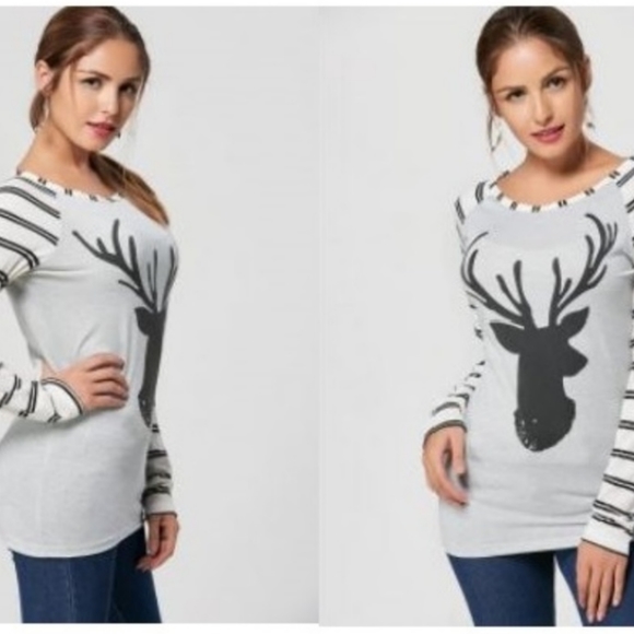 NWT Reindeer Long-sleeve Tee - Picture 5 of 6